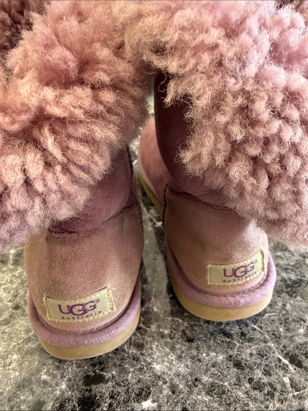 UGG  Blush Pink Shearling Short Boots size 6.5